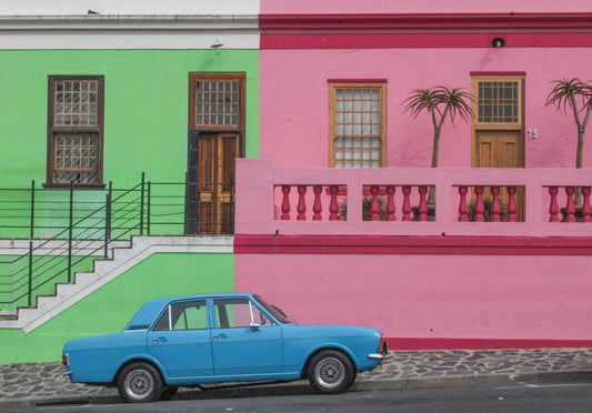 Car parked on a city street