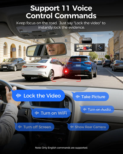 AZDOME M550 Pro 3-channel 4K dash cam with GPS and 5GHz WiFi