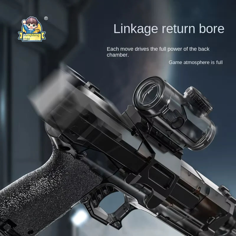 Electric Water Gun with Light Sprays Flame Effect Continuously High-Pressure Powerful Outdoor Water Gun Toys Pistolet Na Wode