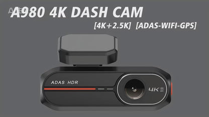 4K Dash Cam with Optional 2.5K Rear Camera – video demo