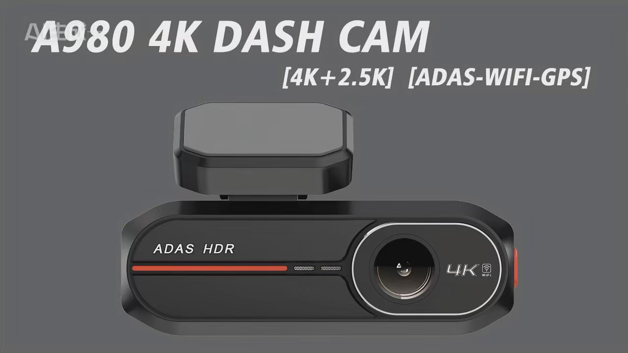 4K Dash Cam with Optional 2.5K Rear Camera – video demo