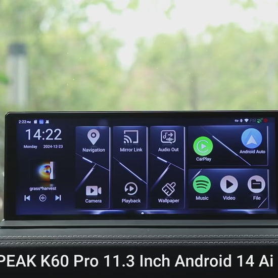 OBDPEAK K60 Pro CarPlay screen – video demo