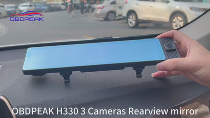 OBDPEAK H330 mirror dash cam – video demo